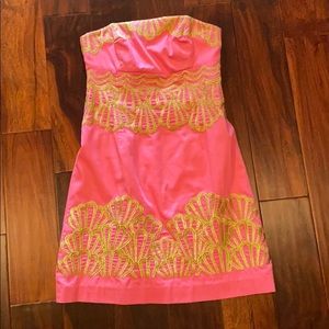 Lilly strapless pink dress